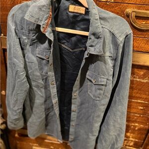 Women's Blue Button Down Shirt